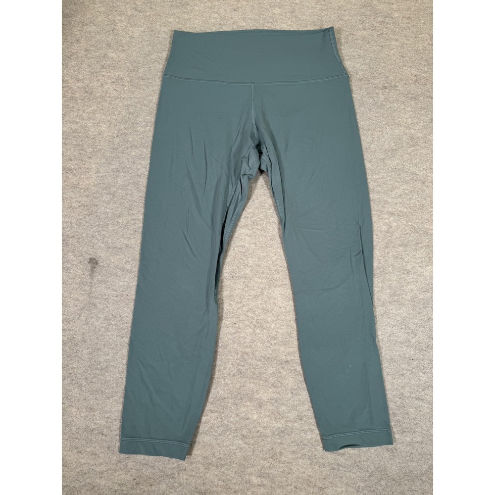 Lululemon Leggings Womens 10 Green High Rise Ankle Yoga Athletic Gym Tight Pants